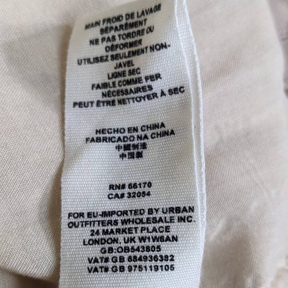 Free People Ivory Beige Deco Lace Cutout Eyelash Hem Bell Sleeve Mini Dress - 8* - Picture 14 of 15